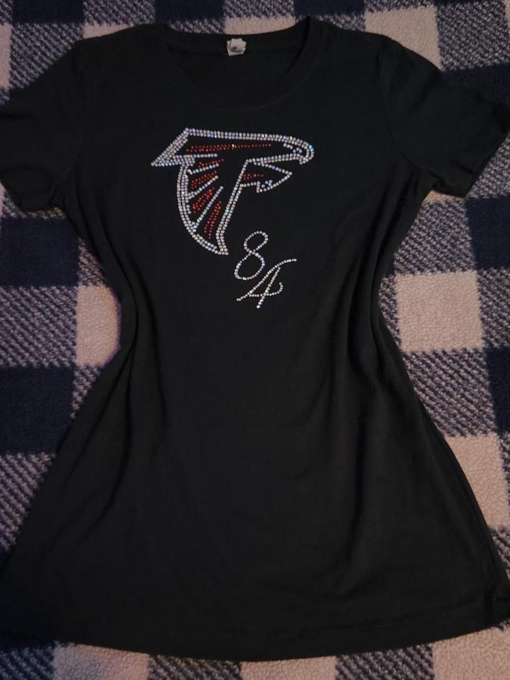 Y2K mcbling style rhinestone falcons shirt